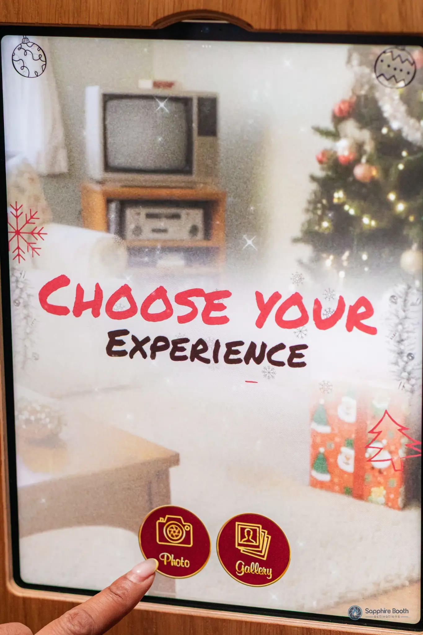 Choose your experience screen